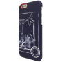 Coque semi-rigide motif foulard Ines de la Fressange bleue pour iPhone 6/6S