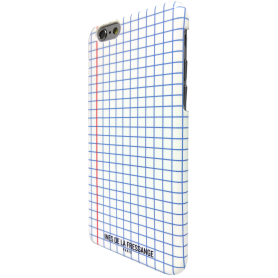 Coque semi-rigide à carreaux Ines de la Fressange blanche pour iPhone 6/6S