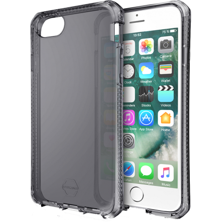 Coque semi-rigide Itskins Spectrum noire translucide pour iPhone 6/6S/7/8