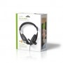 Casque PC | Tour d\'oreille | Stereo | 1x 3.5 mm / 2x 3.5 mm | Rabattable Microphone | Noir