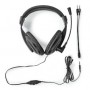 Casque PC | Tour d\'oreille | Stereo | 1x 3.5 mm / 2x 3.5 mm | Rabattable Microphone | Noir