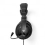 Casque PC | Tour d\'oreille | Stereo | 1x 3.5 mm / 2x 3.5 mm | Rabattable Microphone | Noir