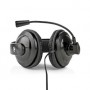 Casque PC | Tour d\'oreille | Stereo | 1x 3.5 mm / 2x 3.5 mm | Rabattable Microphone | Noir