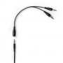 Casque PC | Tour d\'oreille | Stereo | 1x 3.5 mm / 2x 3.5 mm | Rabattable Microphone | Noir