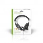 Casque PC | Tour d\'oreille | Stereo | 1x 3.5 mm / 2x 3.5 mm | Rabattable Microphone | Noir