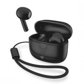 Écouteurs entièrement sans fil | Bluetooth® | Durée de lecture maximale de batterie: 16 heures | Contrôle tactile | Boîtier de charge | Étui de chargement sans fil | Microphone intégré | Support de commande vocale | Noir