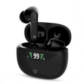 Écouteurs entièrement sans fil | ANC (Active Noise Cancelling) | Bluetooth® | Durée de lecture maximale de batterie: 30 heures | Contrôle tactile | Boîtier de charge | Étui de chargement sans fil | Microphone intégré | Support de commande vocale | Noir