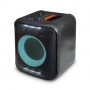 Haut-parleur BlueTooth® Party | Durée de lecture maximale de batterie: 5 heures | 150 W | Poignee de transport | Lumières de fête | Liable | Égaliseur | Noir / Orange