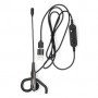 Casque PC | Intra-Auriculaire | Mono | USB Type-A / USB Type-C™ | Rabattable Microphone | Gris / Noir