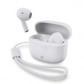 Écouteurs entièrement sans fil | Bluetooth® | Durée de lecture maximale de batterie: 16 heures | Contrôle tactile | Boîtier de charge | Étui de chargement sans fil | Microphone intégré | Support de commande vocale | Blanc
