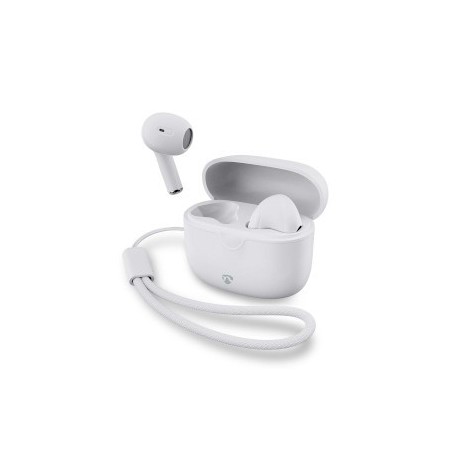Écouteurs entièrement sans fil | Bluetooth® | Durée de lecture maximale de batterie: 16 heures | Contrôle tactile | Boîtier de charge | Étui de chargement sans fil | Microphone intégré | Support de commande vocale | Blanc
