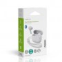 Écouteurs entièrement sans fil | Bluetooth® | Durée de lecture maximale de batterie: 16 heures | Contrôle tactile | Boîtier de charge | Étui de chargement sans fil | Microphone intégré | Support de commande vocale | Blanc