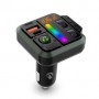 Transmetteur FM audio pour voiture | Fixe | Appels mains libres | 1 \" | Écran ambre | Bluetooth® | PD 18 W / PD 24 W | Charge rapide | Amplification des basses | Google Assistant / Siri | Noir