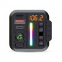 Transmetteur FM audio pour voiture | Fixe | Appels mains libres | 1 \" | Écran ambre | Bluetooth® | PD 18 W / PD 24 W | Charge rapide | Amplification des basses | Google Assistant / Siri | Noir