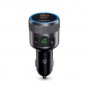 Transmetteur FM audio pour voiture | Fixe | Appels mains libres | 1 \" | Écran ambre | Bluetooth® | PD 18 W / PD 24 W | Charge rapide | Amplification des basses | Google Assistant / Siri | Noir