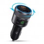Transmetteur FM audio pour voiture | Fixe | Appels mains libres | 1 \" | Écran ambre | Bluetooth® | PD 18 W / PD 24 W | Charge rapide | Amplification des basses | Google Assistant / Siri | Noir