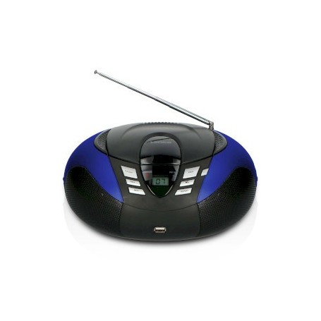 SCD-37 USB Blue Portable FM Radio CD and USB player Blue