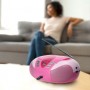SCD-37 USB Pink Portable FM Radio CD and USB player Pink
