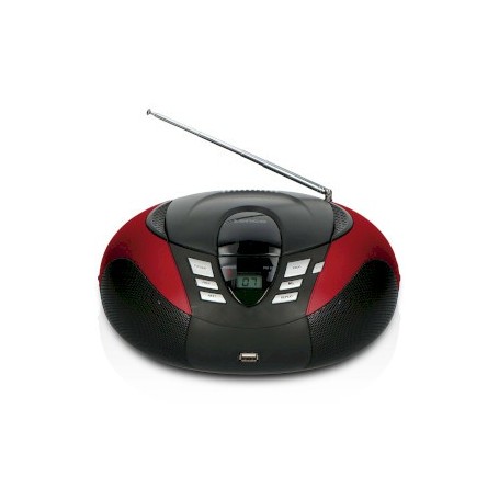 SCD-37 USB Rouge Radio FM Portable CD et Lecteur USB Rouge