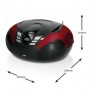 SCD-37 USB Rouge Radio FM Portable CD et Lecteur USB Rouge