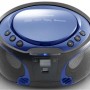 SCD-550BU Radio FM Portable Lecteur CD/MP3/USB/Bluetooth® avec éclairage LED Bleu