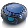 SCD-550BU Radio FM Portable Lecteur CD/MP3/USB/Bluetooth® avec éclairage LED Bleu