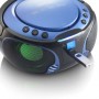 SCD-550BU Radio FM Portable Lecteur CD/MP3/USB/Bluetooth® avec éclairage LED Bleu