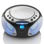 SCD-550SI Portable FM Radio CD/MP3/USB/Bluetooth® lecteur avec éclairage LED Argent
