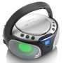 SCD-550SI Portable FM Radio CD/MP3/USB/Bluetooth® lecteur avec éclairage LED Argent
