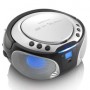 SCD-550SI Portable FM Radio CD/MP3/USB/Bluetooth® lecteur avec éclairage LED Argent