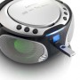 SCD-550SI Portable FM Radio CD/MP3/USB/Bluetooth® lecteur avec éclairage LED Argent