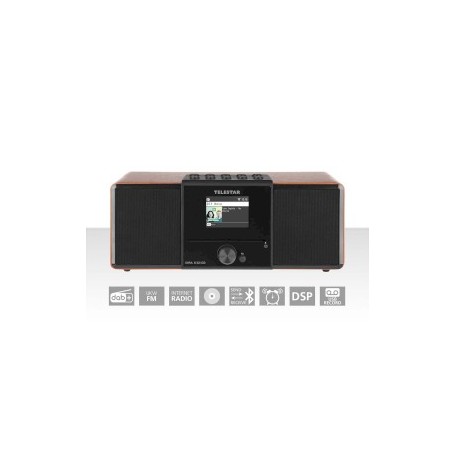 DIRA S32i CD EWF Radio stéréo multifonctionnelle avec lecteur CD DAB+ / FM / Internet / Bluetooth Bois