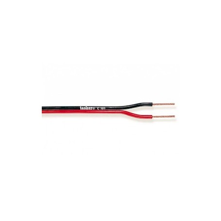 Câble haut-parleur en bobine 2x 0.35 mm² 100 m Noir/Rouge