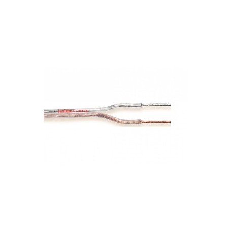 Câble haut-parleur en bobine 2x 0.22 mm² 100 m Transparent
