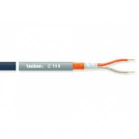 Cable Microphone en bobine 2x 0.25 mm² 100 m Noir