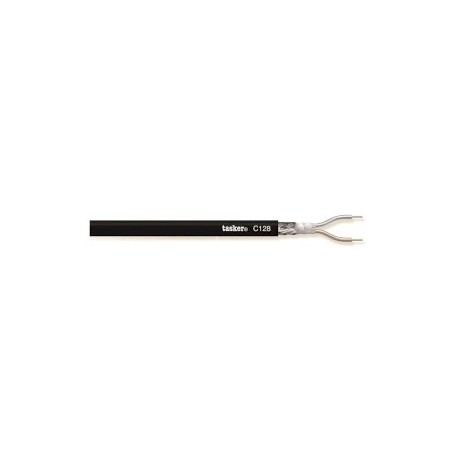 Cable Microphone en bobine 2x 0.35 mm² 100 m Noir