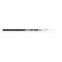 Cable Microphone en bobine 2x 0.08 mm² 100 m Noir