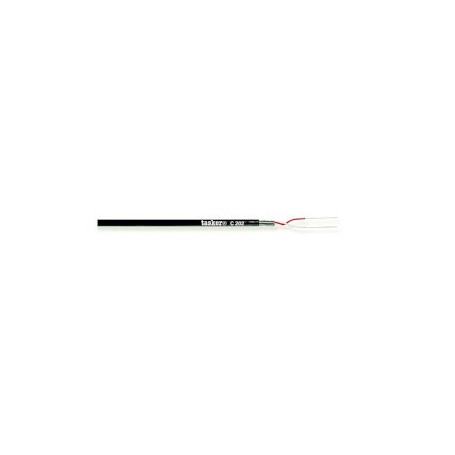 Cable Microphone en bobine 2x 0.08 mm² 100 m Noir