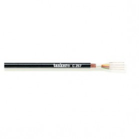 Cable Microphone en bobine 4x 0.22 - 100 m Noir