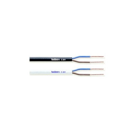 Câble d\'alimentation en bobine 2x 0.75 mm² 100 m Noir
