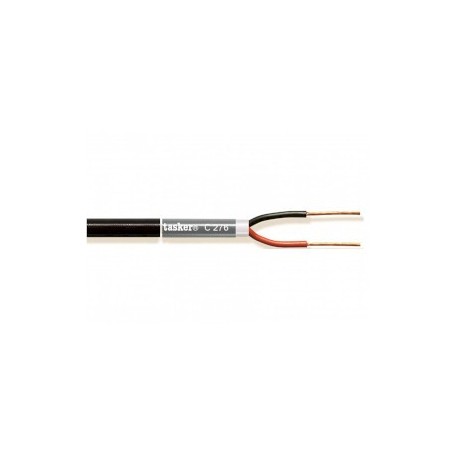 Câble haut-parleur en bobine 2x 2.50 mm² 100 m Noir