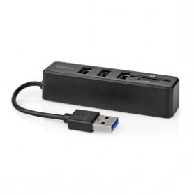 Hub USB | 1x USB-A | 3x USB A Femelle | 5-Port port(s) | USB 2.0 | Alimenté par port USB | SD & MicroSD