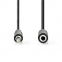 Câble audio stéréo | 3.5 mm Mâle | 3.5 mm Femelle | Plaqué nickel | 1.00 m | Rond | Label