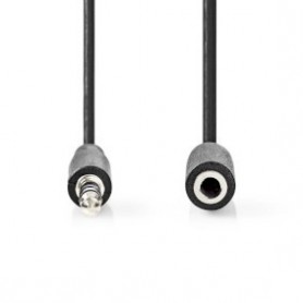 Câble audio stéréo | 3.5 mm Mâle | 3.5 mm Femelle | Plaqué nickel | 1.00 m | Rond | Label