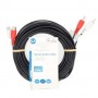 Câble audio stéréo | 2x RCA Male | 2x RCA Femelle | Plaqué nickel | 10.0 m | Rond | Noir | Label