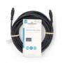 Câble audio optique | TosLink Male | TosLink Male | 10.0 m | Rond | PVC | Noir | Label