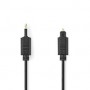 Câble audio optique | TosLink Male | Mini-Toslink | 1.00 m | Rond | PVC | Noir | Label