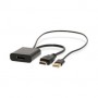 Adaptateur HDMI™ | HDMI™ Connecteur | DisplayPort Mâle / USB-A Mâle | Plaqué or | Droit | PVC | Noir | 1 pièces | Boîte