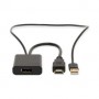 Adaptateur HDMI™ | HDMI™ Connecteur | DisplayPort Mâle / USB-A Mâle | Plaqué or | Droit | PVC | Noir | 1 pièces | Boîte