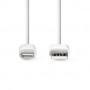 Lightning Câble | USB 2.0 | Apple Lightning à 8 broches | USB-A Mâle | 480 Mbps | Plaqué nickel | 3.00 m | Rond | PVC | Blanc | Label